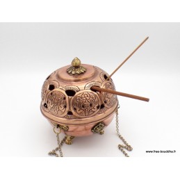 Brûleur d'encens tibétain encensoir boule moyen modèle Brûleurs et porte-encens 4059MM