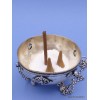 Brûleur d'encens tibétain plaqué argent Brûleurs et porte-encens 4059MB