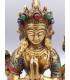 Statue Chenrezi laiton et pierres naturelles 15 cm Statuettes Bouddhistes 6048.2