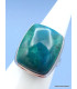 Bague Chrysocolle du Pérou rectangulaire Taille 61 Bagues pierres naturelles XV73.1