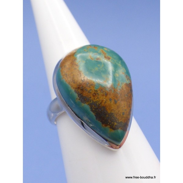 Bague Turquoise Américaine goutte taille 59 Bagues pierres naturelles XV74