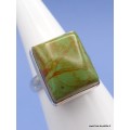 Bague en Turquoise Américaine rectangulaire Taille 56 Bagues pierres naturelles XV74.5