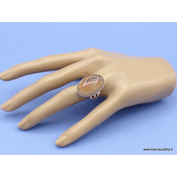 Bague ovale en Vogesite taille 60 Bagues pierres naturelles XV76