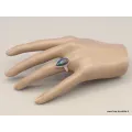 Bague Malachite sur Azurite taille 59 - Bijoux en Malachite