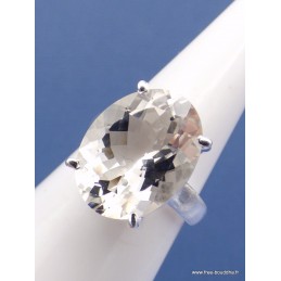 Bague Cristal de Roche facettée Taille 55/56 Bijoux en Cristal de roche XV81.1