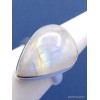 Bague Pierre de lune arc-en-ciel goutte taille 57 Bagues pierres naturelles XV77.1