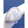 Bague Pierre de lune arc-en-ciel goutte taille 57 - Bagues pierres naturelles