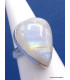 Bague Pierre de lune arc-en-ciel goutte taille 57 Bagues pierres naturelles XV77.1