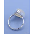 Bague Pierre de lune arc-en-ciel goutte taille 57 - Bagues pierres naturelles