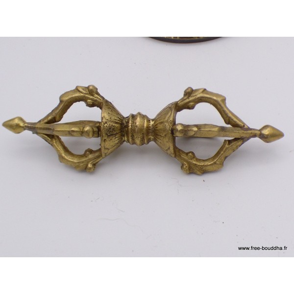 Cloche tibétaine et dorjé bouddhiste 15 cm Pourpre Objets rituels bouddhistes ETCH3