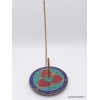Porte-encens artisanat tibétain serti de pierres Encens tibétains, accessoires PET25