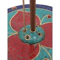 Porte-encens artisanat tibétain serti de pierres Encens tibétains, accessoires PET25