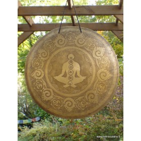 Gong tibétain de temple bouddhiste 53 cm 4.6 kg Tingsha tibétaine cymbales GONG2