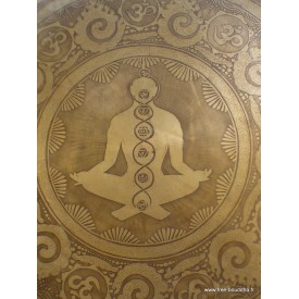 Gong tibétain de temple bouddhiste 53 cm 4.6 kg Tingsha tibétaine cymbales GONG2