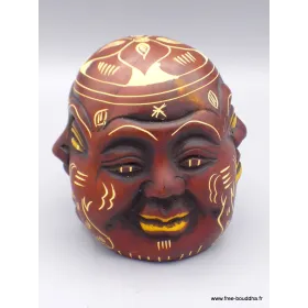 Statuette bouddhiste en résine Tête de Bouddha-eo - Statuettes bouddhistes tibétaines artisanales