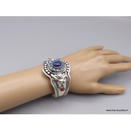 Bracelet tibétain Lapis Lazuli et turquoises Bracelets pierres naturelles BRLAT