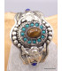 Bracelet tibétain Oeil de Tigre et turquoises Bracelets tibétains bouddhistes BRLOT