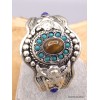 Bracelet tibétain Oeil de Tigre et turquoises Bracelets tibétains bouddhistes BRLOT
