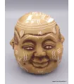 Statuette en résine Tête de Bouddha patine naturelle - Objets rituels bouddhistes