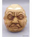 Statuette en résine Tête de Bouddha patine naturelle - Objets rituels bouddhistes