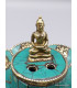 Porte encens tibétain cuivre et turquoise Bouddha Brûleurs et porte-encens PETU2