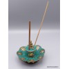 Porte encens tibétain cuivre et turquoise Bouddha Brûleurs et porte-encens PETU2