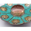 Porte encens tibétain cuivre et turquoise Bouddha Brûleurs et porte-encens PETU2