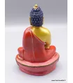 Statue Bouddha Sakyamouni résine rouge et or - Objets rituels bouddhistes