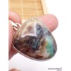 Pendentif Bois de Colla semi-oval turquoise marron Pendentifs pierres naturelles PAC16.3