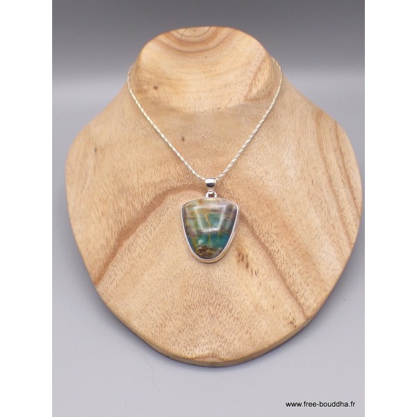 Pendentif Bois de Colla de Turquie semi-oval Pendentifs pierres naturelles PAC16.4
