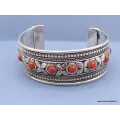 Bracelet tibétain Pierres fantaisie rouges - Bracelets tibétains bouddhistes