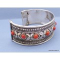 Bracelet tibétain Pierres fantaisie rouges Bracelets tibétains bouddhistes BRAC93