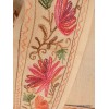 Châle femme laine beige rosé brodé fils Pashminas laine et broderies CBP19