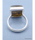 Bague Labradorite multi-feux rectangulaire Taille 60 Bijoux en Labradorite XV87.6