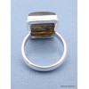 Bague Labradorite multi-feux rectangulaire Taille 60 Bijoux en Labradorite XV87.6