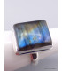 Bague Labradorite multi-feux rectangulaire Taille 60 Bijoux en Labradorite XV87.6