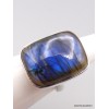 Bague Labradorite bleue rectangulaire Taille 55 Bijoux en Labradorite Bleue XV87.7