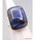 Bague Labradorite bleue rectangulaire Taille 55 Bijoux en Labradorite Bleue XV87.7