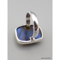 Bague Labradorite bleue rectangulaire Taille 55 Bijoux en Labradorite Bleue XV87.7