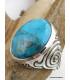 Chevalière pour Homme en Turquoise Mohave plusieurs tailles Bijoux en Turquoise Mohave XV88