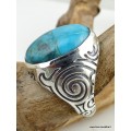 Chevalière pour Homme en Turquoise Mohave plusieurs tailles Bijoux en Turquoise Mohave XV88
