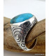 Chevalière pour Homme en Turquoise Mohave plusieurs tailles Bijoux en Turquoise Mohave XV88