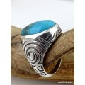 Chevalière pour Homme en Turquoise Mohave plusieurs tailles Bijoux en Turquoise Mohave XV88