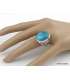 Chevalière pour Homme en Turquoise Mohave plusieurs tailles Bijoux en Turquoise Mohave XV88