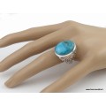 Chevalière pour Homme en Turquoise Mohave plusieurs tailles Bijoux en Turquoise Mohave XV88
