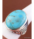 Chevalière pour Homme en Turquoise Mohave plusieurs tailles Bijoux en Turquoise Mohave XV88