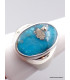 Chevalière Homme Turquoise avec pyrite Taille 66 Bagues pierres naturelles XV94