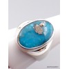 Chevalière Homme Turquoise avec pyrite Taille 66 Bagues pierres naturelles XV94