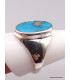 Chevalière Homme Turquoise avec pyrite Taille 66 Bagues pierres naturelles XV94