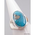 Chevalière Homme Turquoise avec pyrite Taille 66 Bagues pierres naturelles XV94